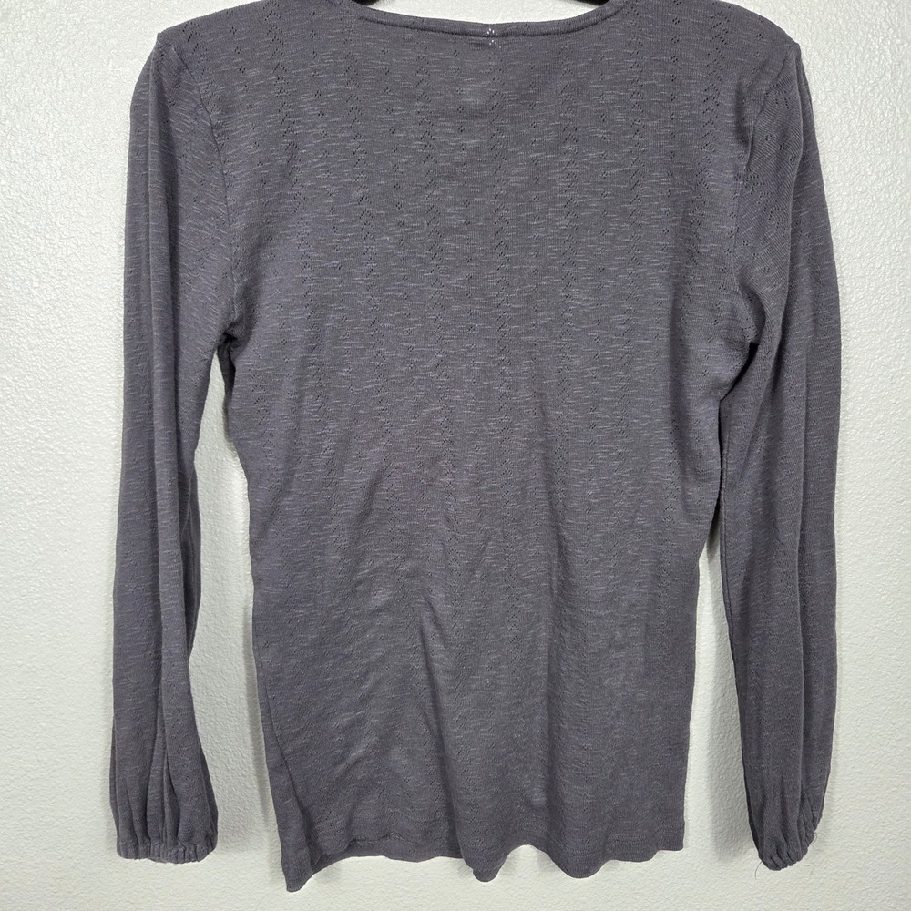 Kate Quinn Organic Cotton Pointelle Tops Bundle S M Gray Black Long Sleeve - Picture 4 of 8